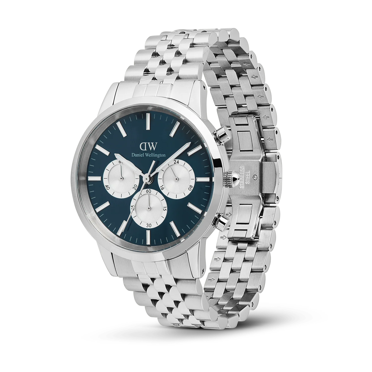 DW00100874 - Iconic Chronograph Arch 5-Link Arctic Panda Silver