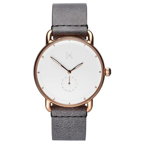 MVMT Revolver Ghost MR01-RGGR – Orologio uomo 41mm cassa rose gold cinturino pelle grigia