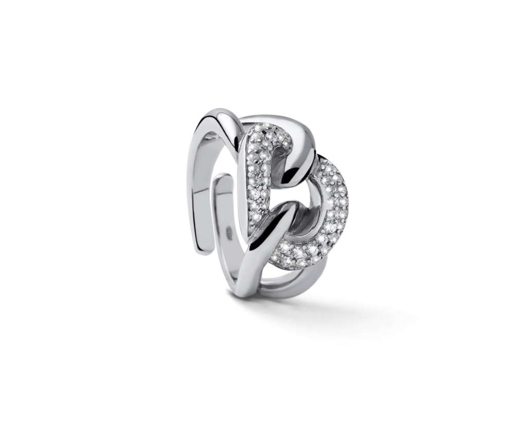 Anello Grumette Pavè Argento 925 UNOAERRE 6568/16 – CICCO Gioielleria