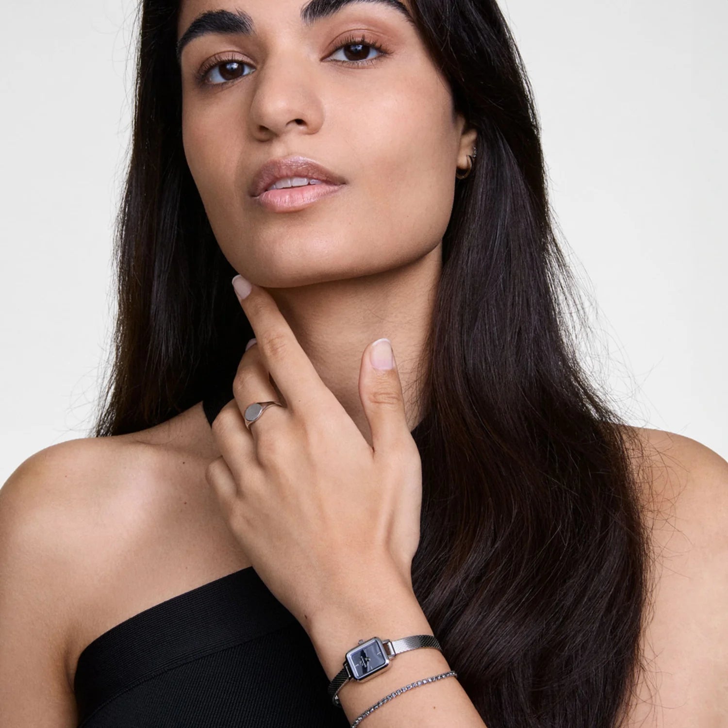 Orologio Daniel Wellington Quadro Mini Reflection Silver – Indossato – Cicco Gioielleria