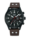 Orologio Lorus Dress RT367JX9 – Cronografo uomo quadrante nero cinturino pelle marrone – Cicco Gioielleria