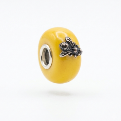 Trollbeads TAMBE-00022 – Bead ambra baltica naturale e argento 925 su sfondo neutro – da Cicco Gioielleria