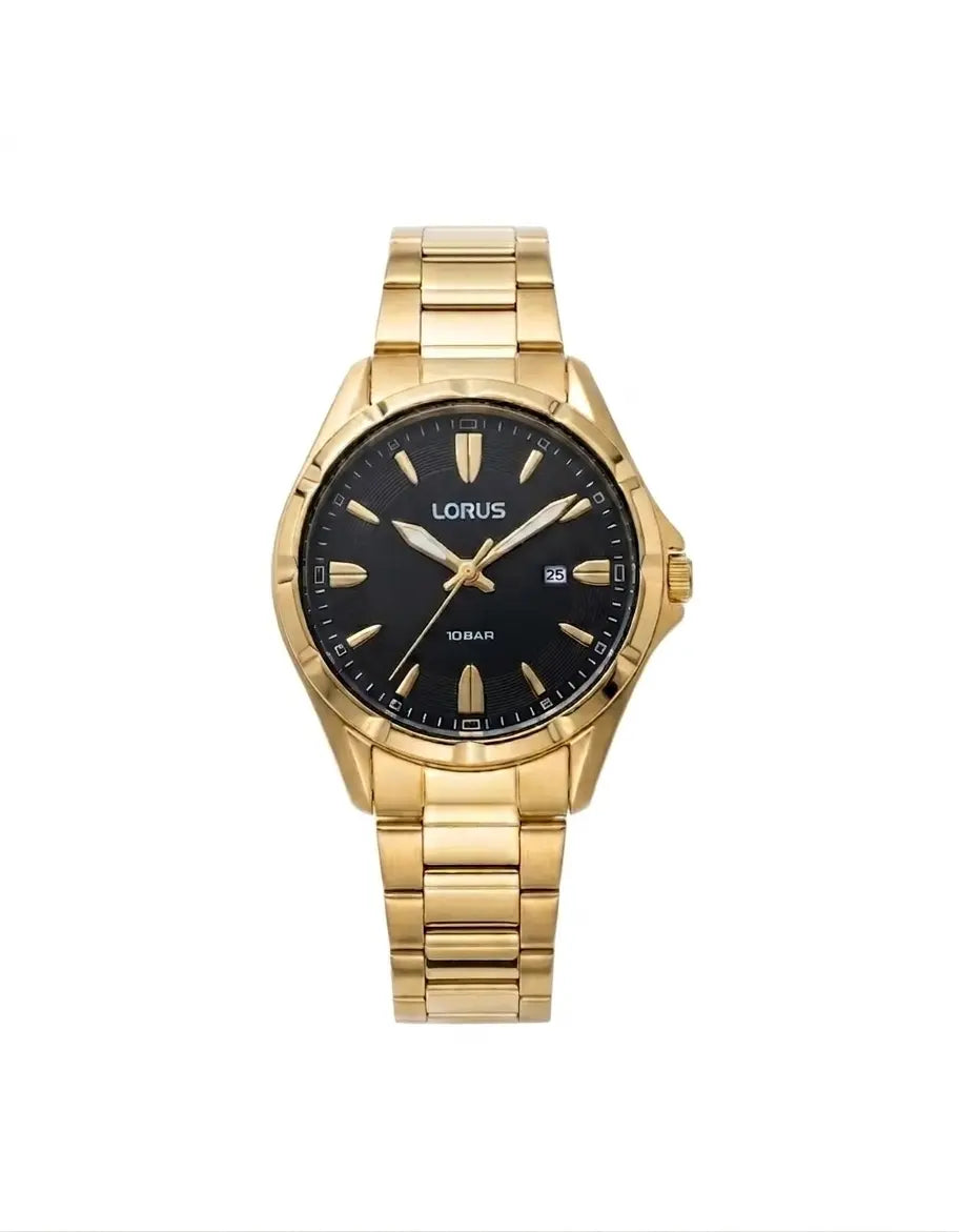 Orologio Lorus Donna RJ248BX9 – Cassa dorata e quadrante nero sunray – Cicco Gioielleria