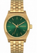 Nixon Medium Time Teller A1130-1919 | Orologio Donna Oro/Verde Quadrante Analogico 31mm Vista Frontale | Gioielleria CICCO

