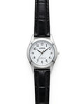 Orologio Lorus Donna RRS11VX-9 – Cassa acciaio argentata, quadrante bianco e cinturino in pelle nera – Cicco Gioielleria
