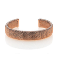 Bracciale UNOAERRE 2006 – Bangle rigido oro rosa con texture a mesh – CICCO Gioielleria