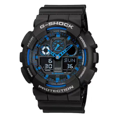 Casio G-Shock GA-100-1A2ER orologio ana-digi resistenza magnetica 20 bar - vista frontale