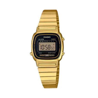 Casio Vintage LA670WEGA-1EF – orologio donna dorato quadrante nero