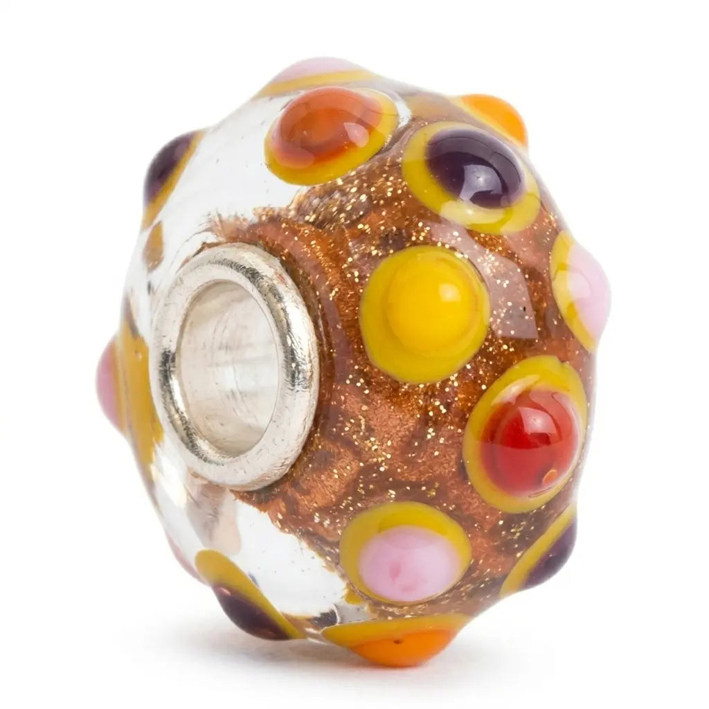 Trollbeads Pois Dolce Pensiero TGLBE-20335 – Bead in vetro dipinto a mano Thun by Trollbeads da Cicco Gioielleria