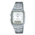 Casio Vintage AQ-230A-7DM – orologio analogico-digitale con cinturino in acciaio inox a contrasto