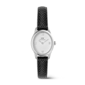 Daniel Wellington DW00100887 Ophelia Mini – Orologio donna quadrante guilloché bianco cinturino pelle nera da CICCO Gioielleria