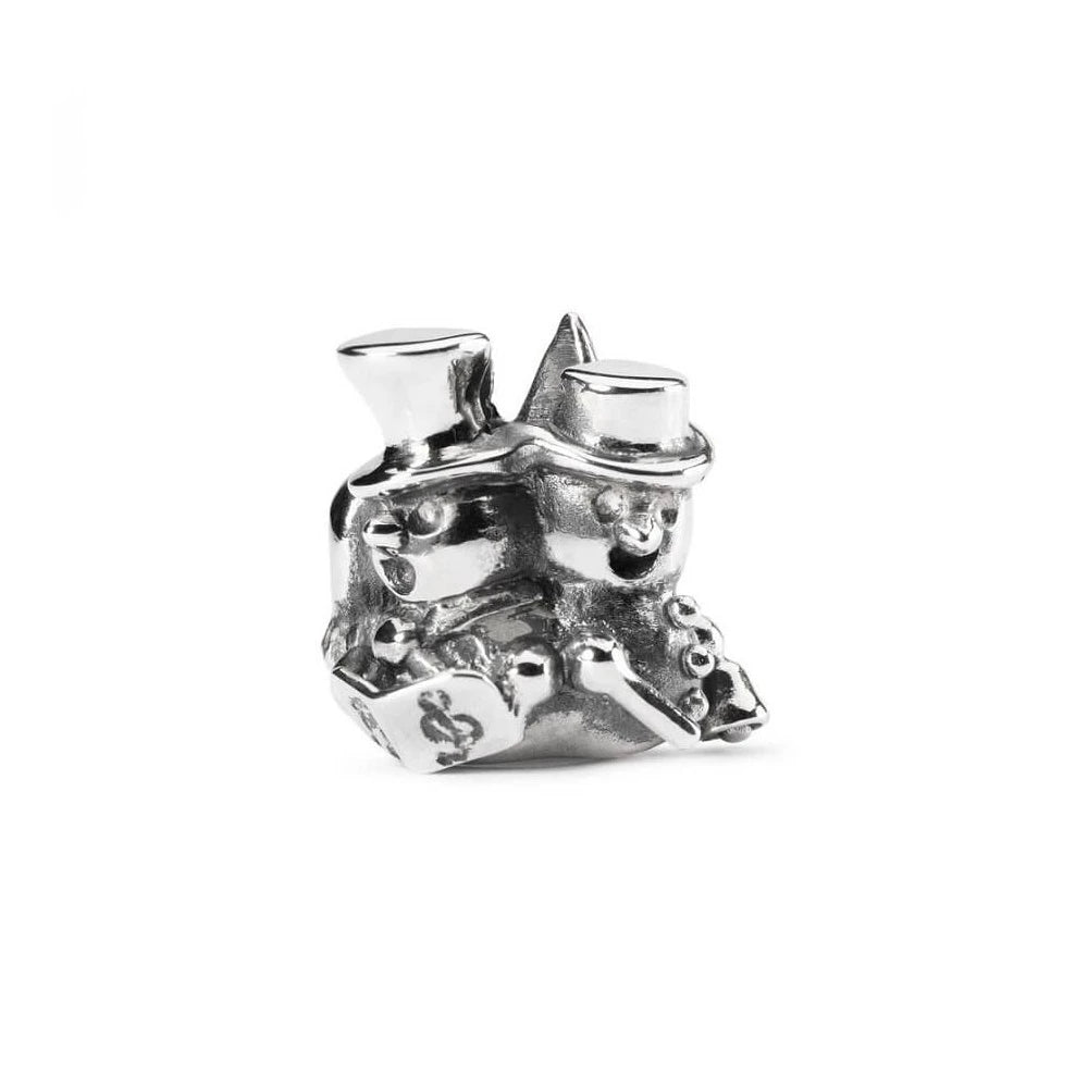 Bead Trollbeads Canti di Natale TAGBE-30046 in argento 925 - pupazzi di neve