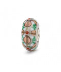 Trollbeads TGLBE-10428 Fiori Magici – Bead in vetro artigianale con motivo floreale multicolore e riflessi dorati – CICCO Gioielleria