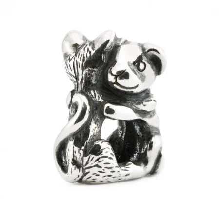 Trollbeads L'Amore è Cieco TAGBE-30047 – Bead argento 925 con cane e gatto abbracciati