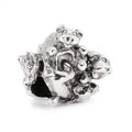 Trollbeads Famiglia di Cuccioli TAGBE-30026 – Bead in argento 925 con cuccioli in rilievo, simbolo di tenerezza e affetti familiari