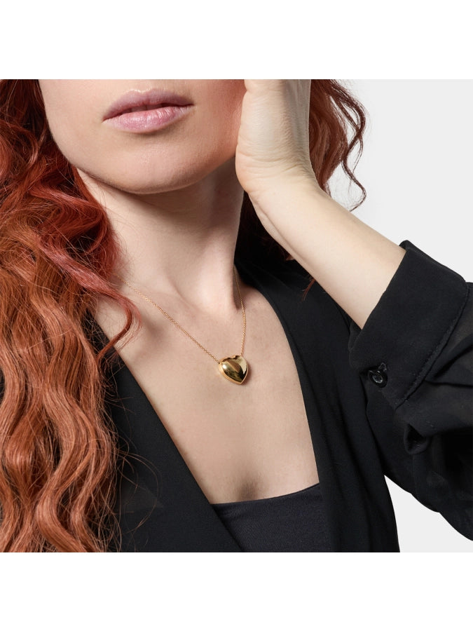 Collana Argento 925 Dorato con Cuore – Indossato – UNOAERRE da CICCO Gioielleria