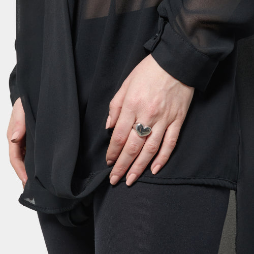 UNOAERRE - Anello con Cuore Argento 925 - vista frontale | CICCO Gioielleria