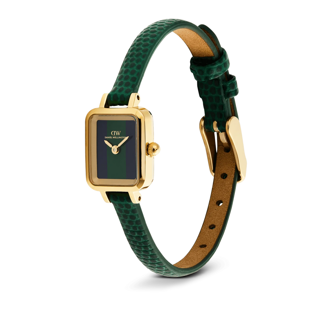 Daniel Wellington DW00100958 vista laterale – Cinturino lizard verde smeraldo al polso