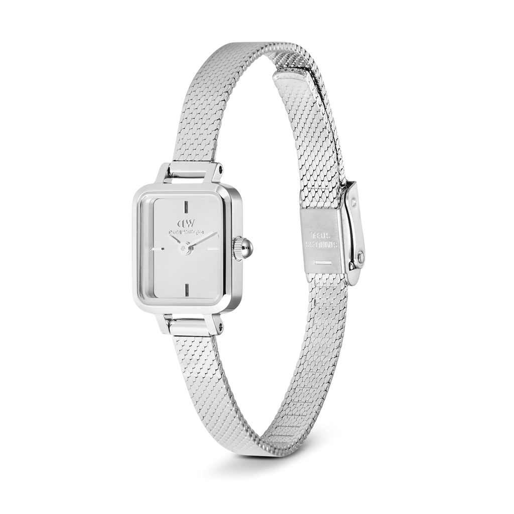 Orologio Daniel Wellington Quadro Mini Reflection Silver – Vista laterale – Cicco Gioielleria