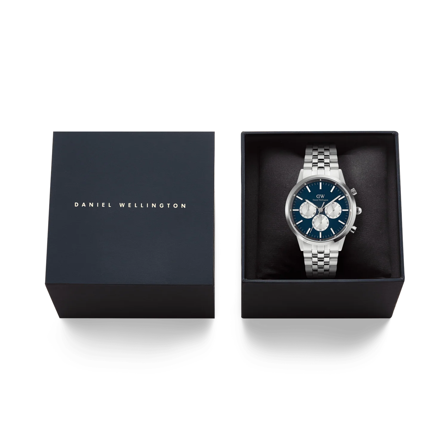 DW00100874 - Iconic Chronograph Arch 5-Link Arctic Panda Silver