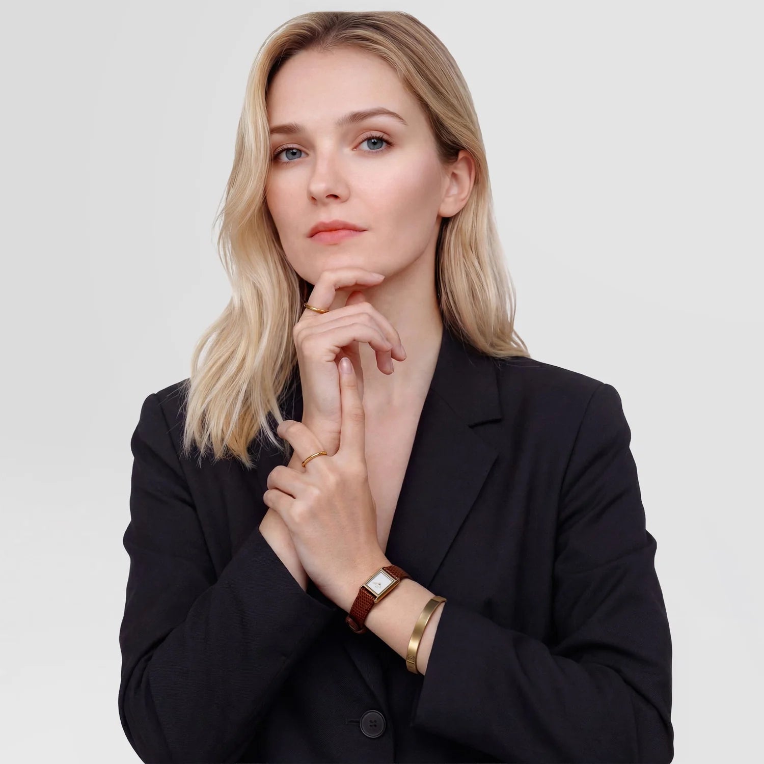 DW00100905 - Bound Mini Light Brown Lizard Gold