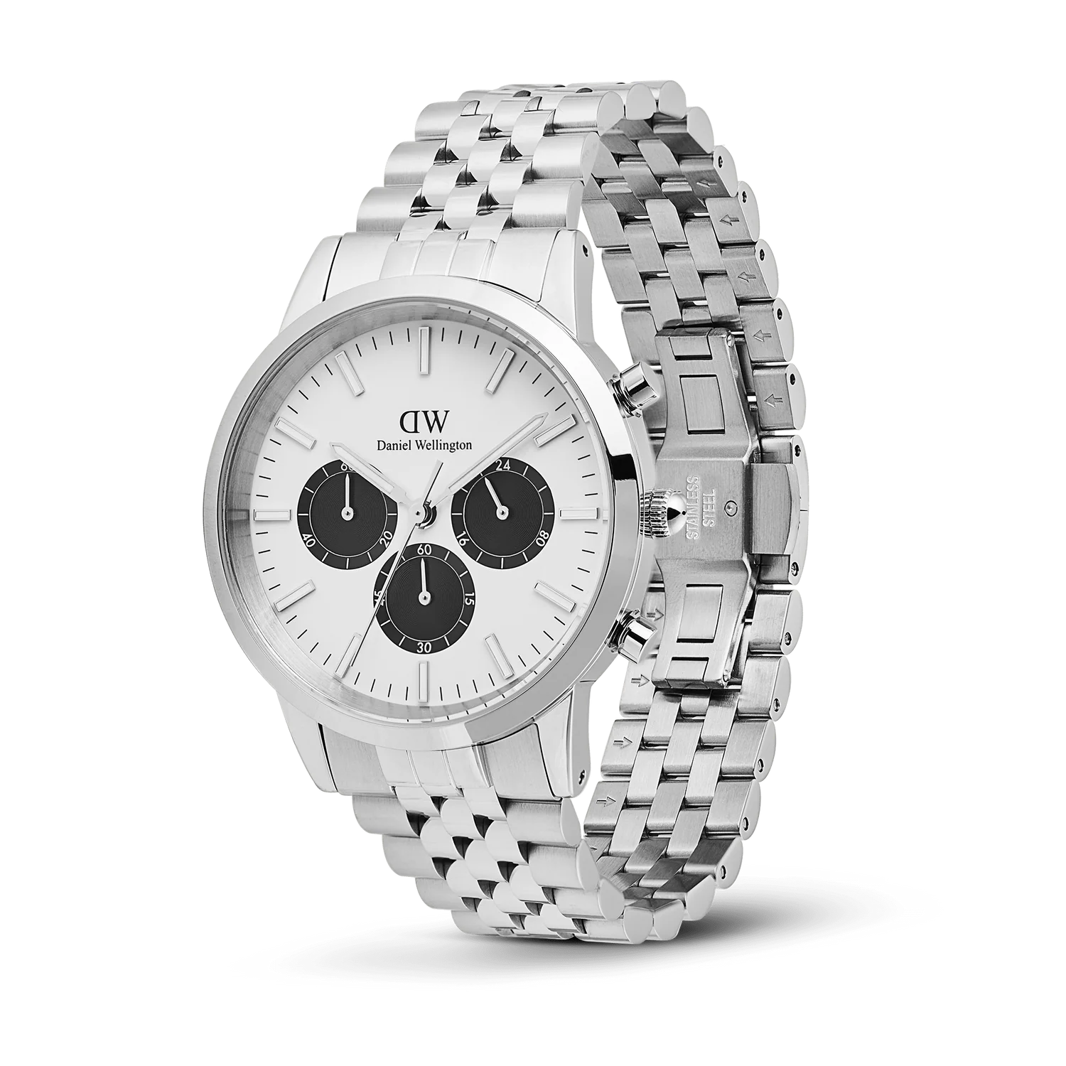 DW00100872 - Iconic Chronograph Arch 5-Link Off- White Panda Silver