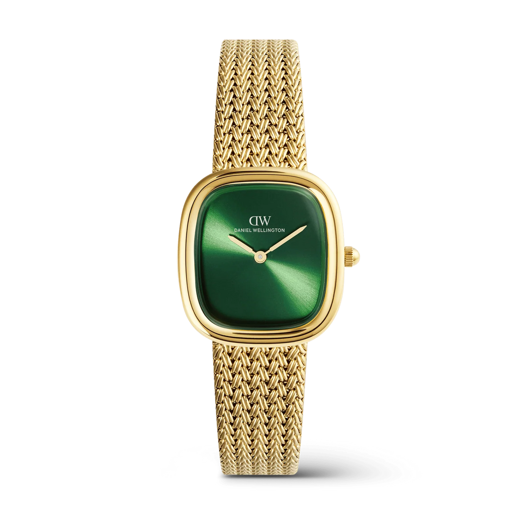 Daniel Wellington Margot DW00100967 – Orologio donna cassa oro quadrante smeraldo su sfondo neutro