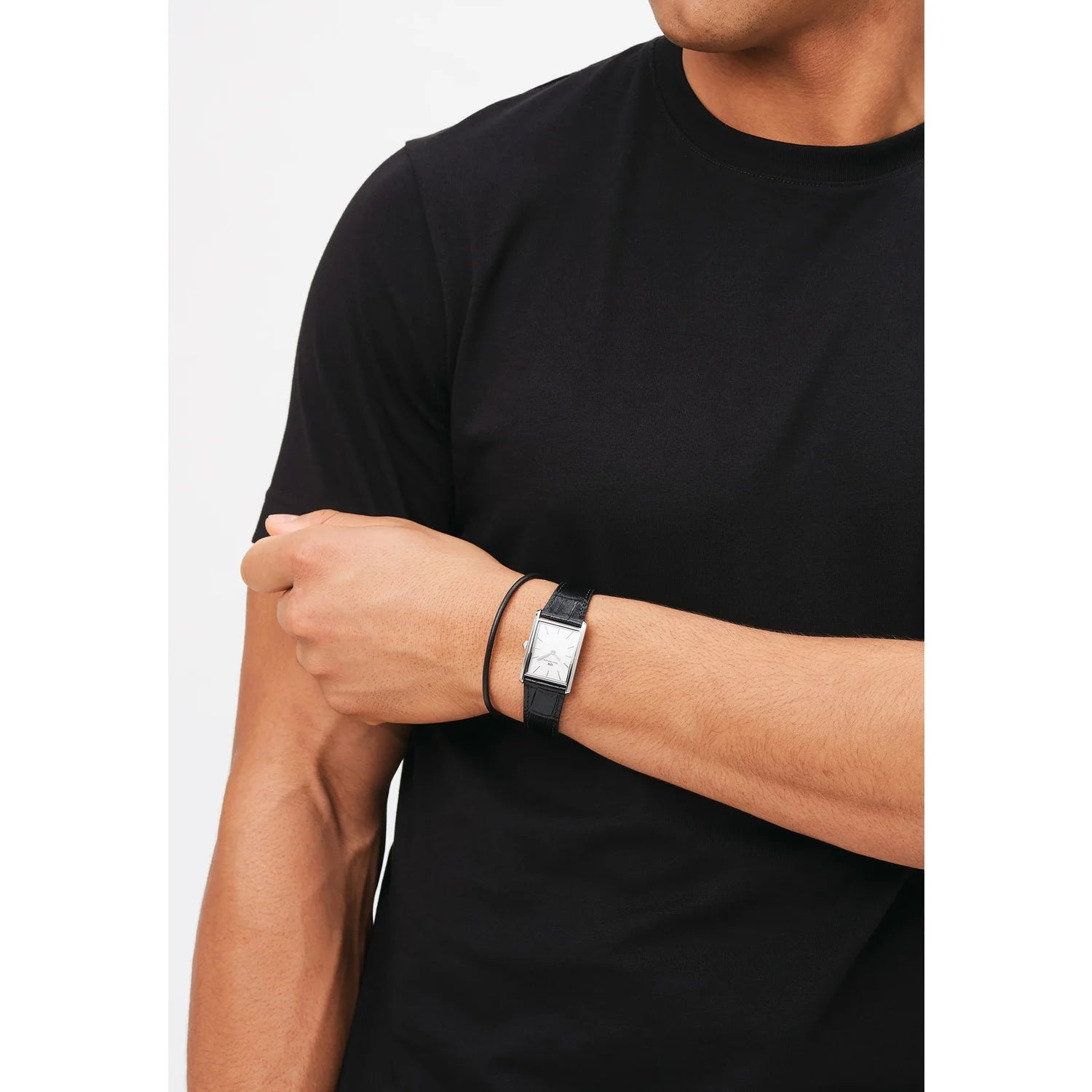 DW00100697 - Bound Black Crocodile Silver